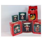 6 Hallmark Santa Coca-Cola Ornaments