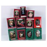 Collection of 11 Santa Ornaments Many Hallmark