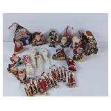 Vintage Santa Ornaments: Wood, Resin, Plaster