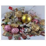 Ornaments: Assorted Pink, Gold, Snowmen, etc