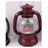 3 Holiday Lantern Snow Globes