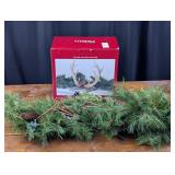 Antler Stocking Holder with Greenery