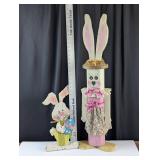 2 Wooden Standup Bunnies