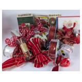 Assorted Holiday Ribbon and Christmas Cards