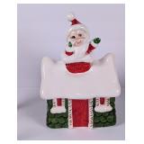 Lefton Santa Candy Dish, Vtg Santa Candle etc