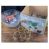 Vintage Anchor Hocking Arlington Punch Bowl Set