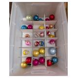 Vintage Glass Ornaments with Tote