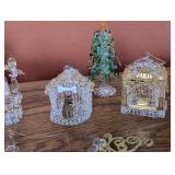 Blown Glass Delicate Ornaments with Tote