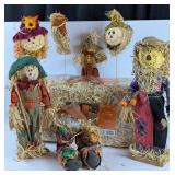 Straw Bale, Tall Scarecrows, Scarecrows on Sticks