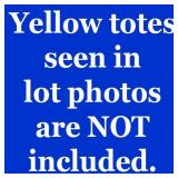 INFO: yellow totes in photos NOT included