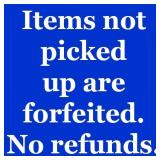 INFO: forfeiture of items not picked up