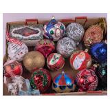 Large Ornaments: Balls, Santa Hand-Painted etc