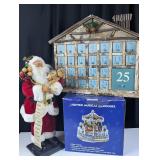 Santa, Advent Wooden Calendar (needs TLC) etc