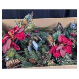 Greenery Pieces w/Cranberry, Poinsettia etc