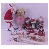 Santa Ornaments incl. Dancing Santa & Reindeer