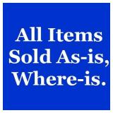 INFO: all items sold as is, where is