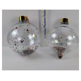 7 Giant Plastic Confetti Filled Ornaments