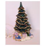 Vintage Ceramic Light Up Christmas Tree