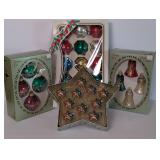 4 Boxes Vintage Glass Ornaments