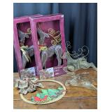 Reindeer Decor, Wooden Wreath