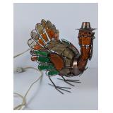 Stained Glass Style Turkey Lamp