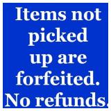 INFO: forfeiture of items not picked up
