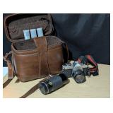 Pentax Camera, Lens, Case & 3 Rolls 35 MM Film