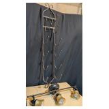 Wrought Iron Wine Rack and Light Fixture