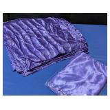 Purple Satin Napkins (~60) & Table Runners (5)
