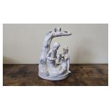Vintage Blue and White Porcelain Courting Couple