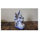 Vintage Blue and White Porcelain Couple