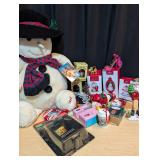 Assorted Christmas Ornaments & Snowman