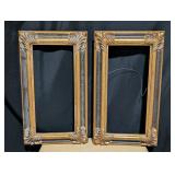 2 Large Vintage Art Deco Gold & Black Frames