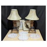 Table Lamps, Mirrors & Enesco Terra Cotta Trivets