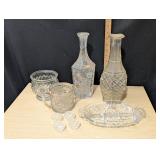 Assorted Cut/Pressed Glass, Salt Cellars