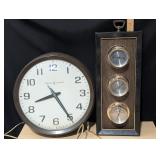 Vintage GE Wall Clock and Weather Station