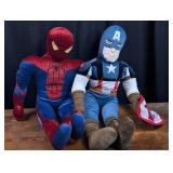 Spider Mand and Captain America Stuffies