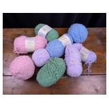 Yarn: Baby Blue, Pink, Lilac, Sage