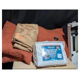3 Throw Pillows, Weighted Blanket, etc