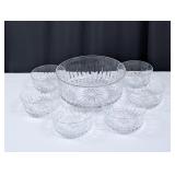 Arcoroc Pressed Glass Serving Bowl and Salad Bowls