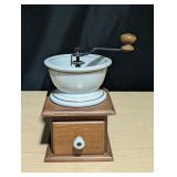 Vintage Wooden & Ceramic Coffee Grinder