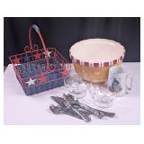 Gingerbread Man Bowl, July 4th Basket etc