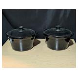 Crafts or Cooking: 2 Crocks with Lids
