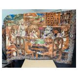 Dogs Playing Poker Tapestry