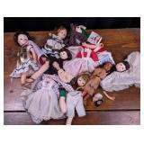 Dolls: Assorted Pieces, Parts, and Clothing