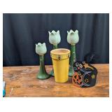 Henriksen Candlestick Holders, Honey Bee Pot etc