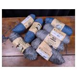 Yarn: Heather Gray and Country Blue