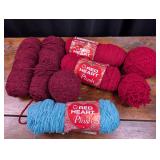 Yarn: Red, Maroon, Teal