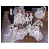 Dolls: Bride, Groom, Kids, etc, some Sleepy Eyes