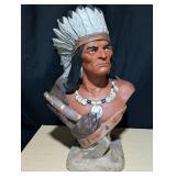 Vintage Native American Chalkware Sculpture